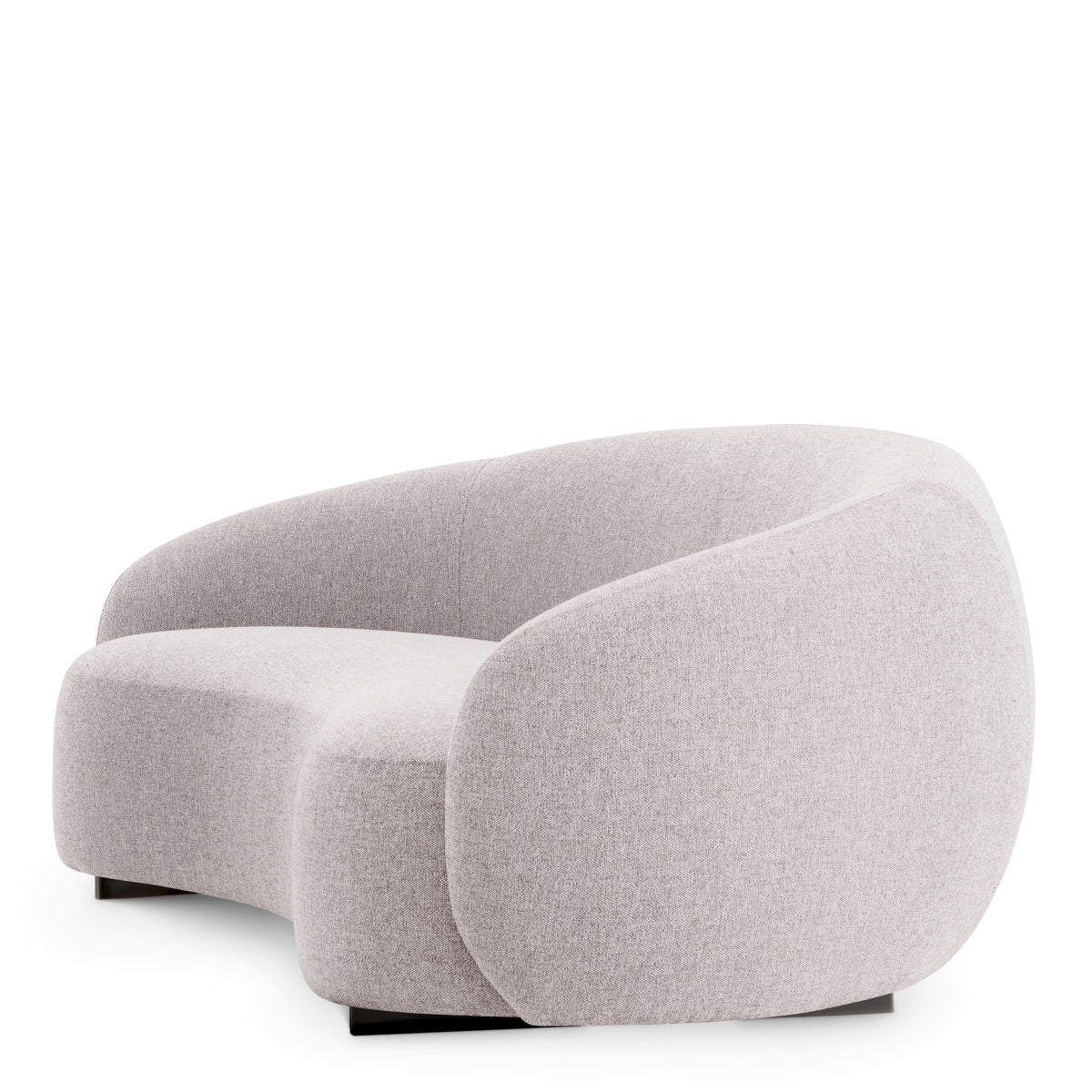Eichholtz Amore Outdoor Sofa, Mauritius Light Grey, Black Base (120008)