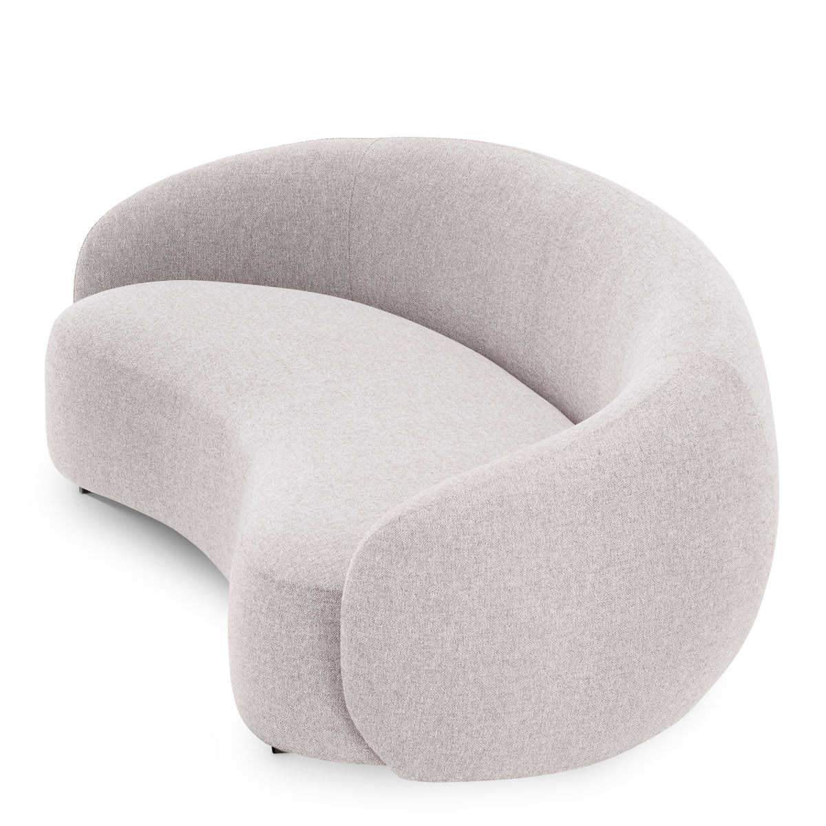 Eichholtz Amore Outdoor Sofa, Mauritius Light Grey, Black Base (120008)