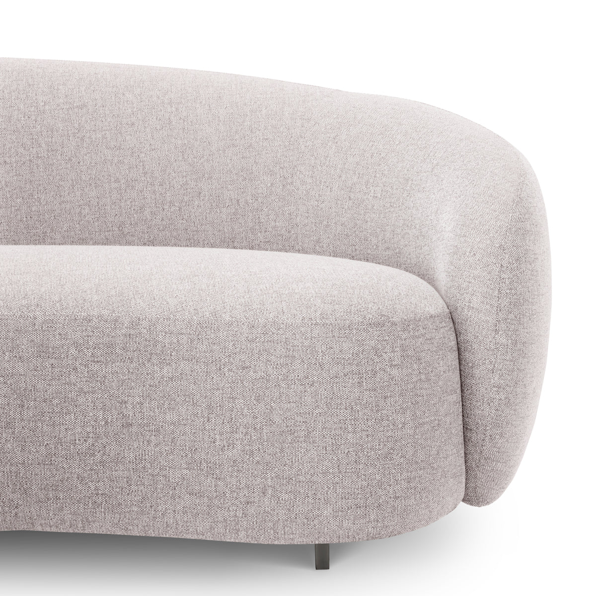 Eichholtz Amore Outdoor Sofa, Mauritius Light Grey, Black Base (120008)