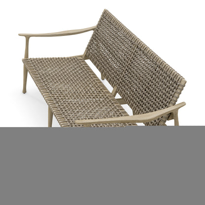 Eichholtz Manzo Outdoor Sofa, Aged Teak, Greige Rope (120140)