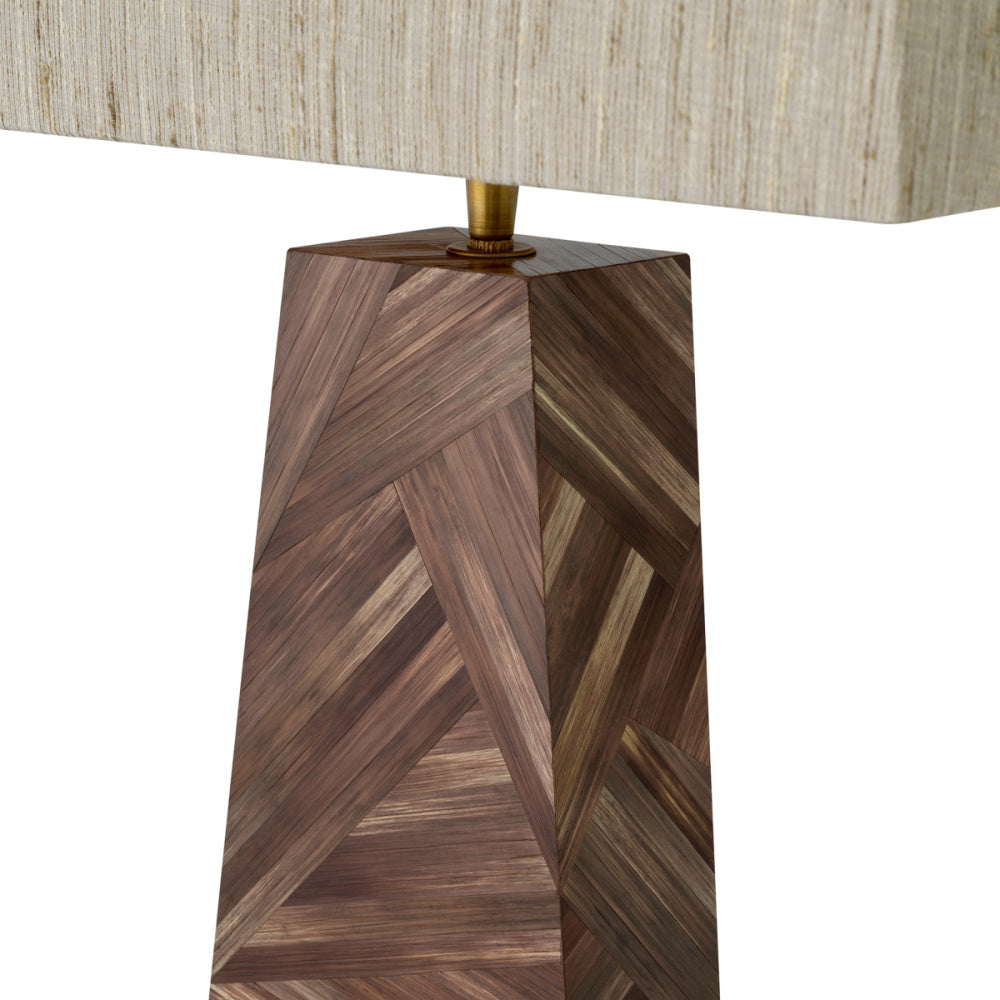 Eichholtz Gaultier Table Lamp, Brown Straw Marquetry (120143UL)