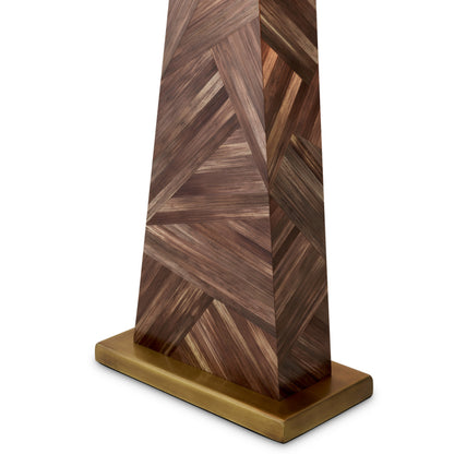 Eichholtz Gaultier Table Lamp, Brown Straw Marquetry (120143UL)