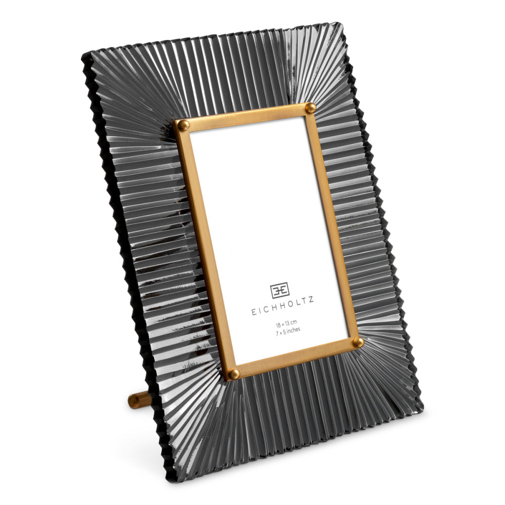 Eichholtz Camille Picture Frame, Antique Brass, Smoke Glass (120193)