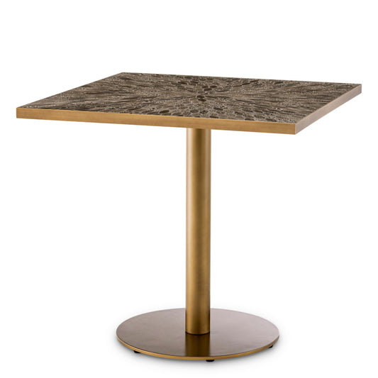 Eichholtz Declan Square Dining Table, Antique Brass (120251)