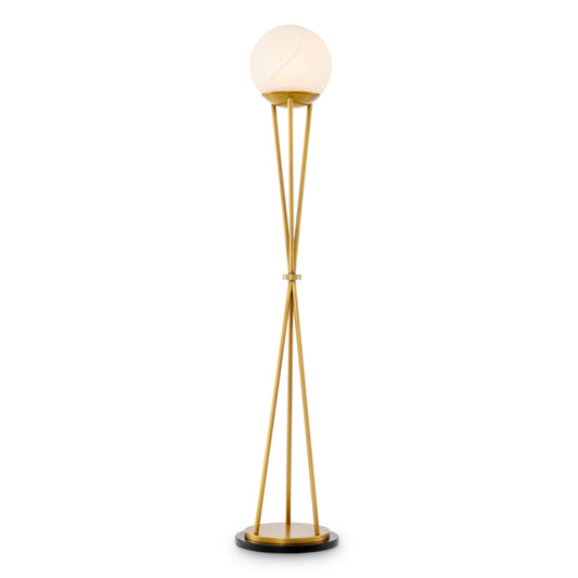 Eichholtz Izzy Floor Lamp, Antique Brass, Alabaster (120280UL)