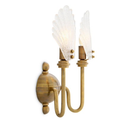 Eichholtz Isabelle Wall Lamp, Vintage Brass, Handmade Glass (120283UL)