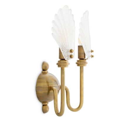 Eichholtz Isabelle Wall Lamp, Vintage Brass, Handmade Glass (120283UL)