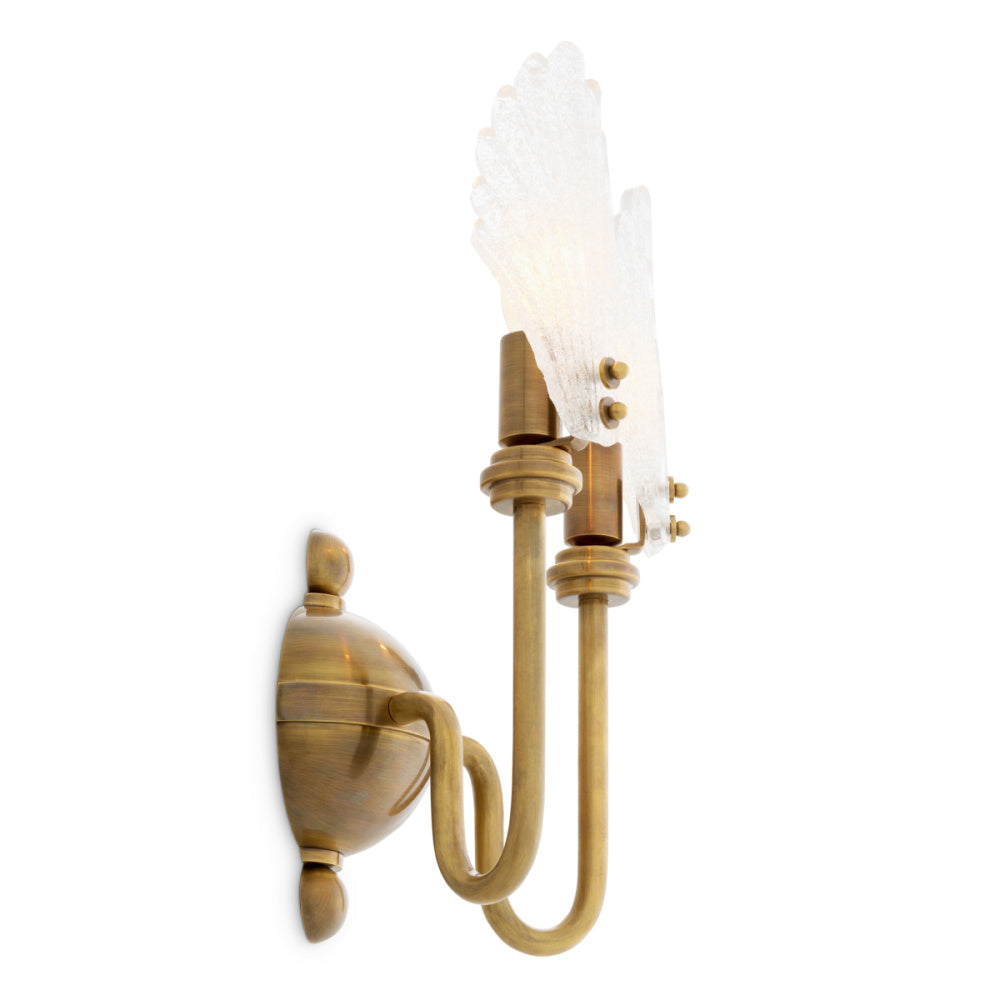 Eichholtz Isabelle Wall Lamp, Vintage Brass, Handmade Glass (120283UL)
