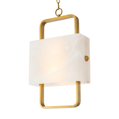 Eichholtz Melbourne Chandelier, Antique Brass, Alabaster (120288UL)