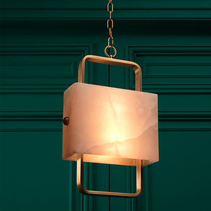 Eichholtz Melbourne Chandelier, Antique Brass, Alabaster (120288UL)