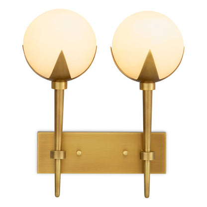 Eichholtz Alesa Double Wall Lamp, Antique Brass, Alabaster (120297UL)