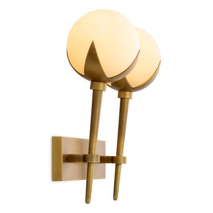 Eichholtz Alesa Double Wall Lamp, Antique Brass, Alabaster (120297UL)