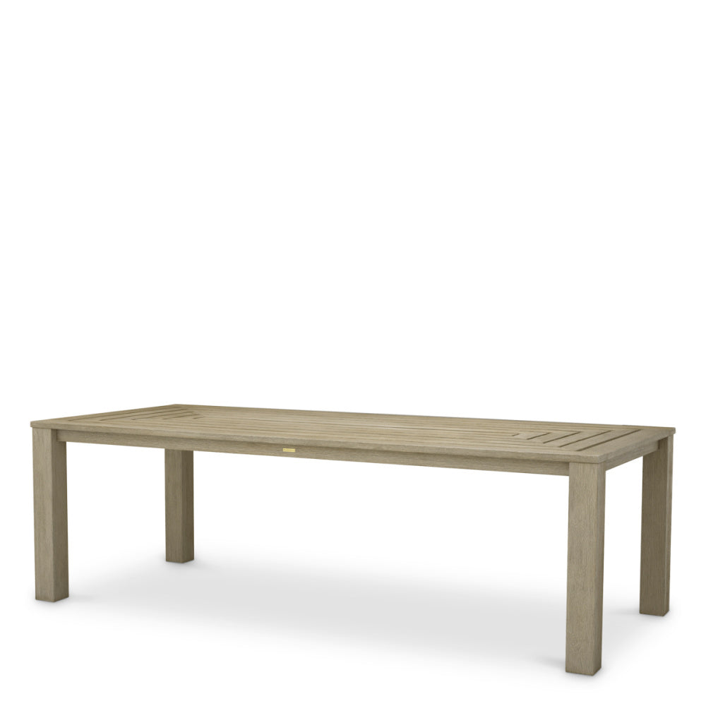 Eichholtz Vistamar Outdoor Dining Table, Aged Teak (120302)
