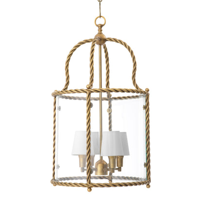 Eichholtz Preston Pendant, Vintage Brass, Clear Glass (120304UL)