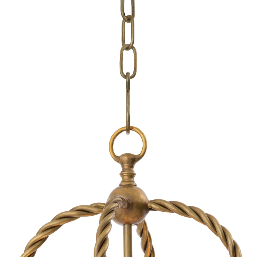 Eichholtz Preston Pendant, Vintage Brass, Clear Glass (120304UL)