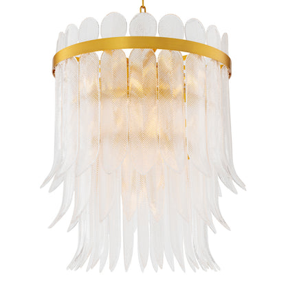 Eichholtz Erika Chandelier, Large, Antique Brass, Clear Glass (120411UL)