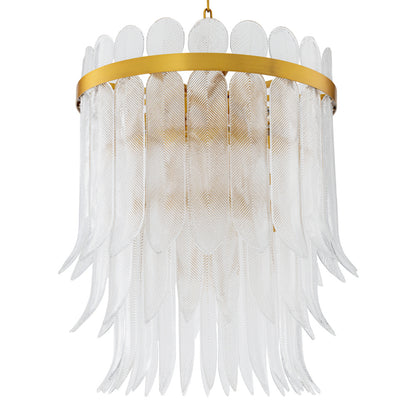 Eichholtz Erika Chandelier, Large, Antique Brass, Clear Glass (120411UL)