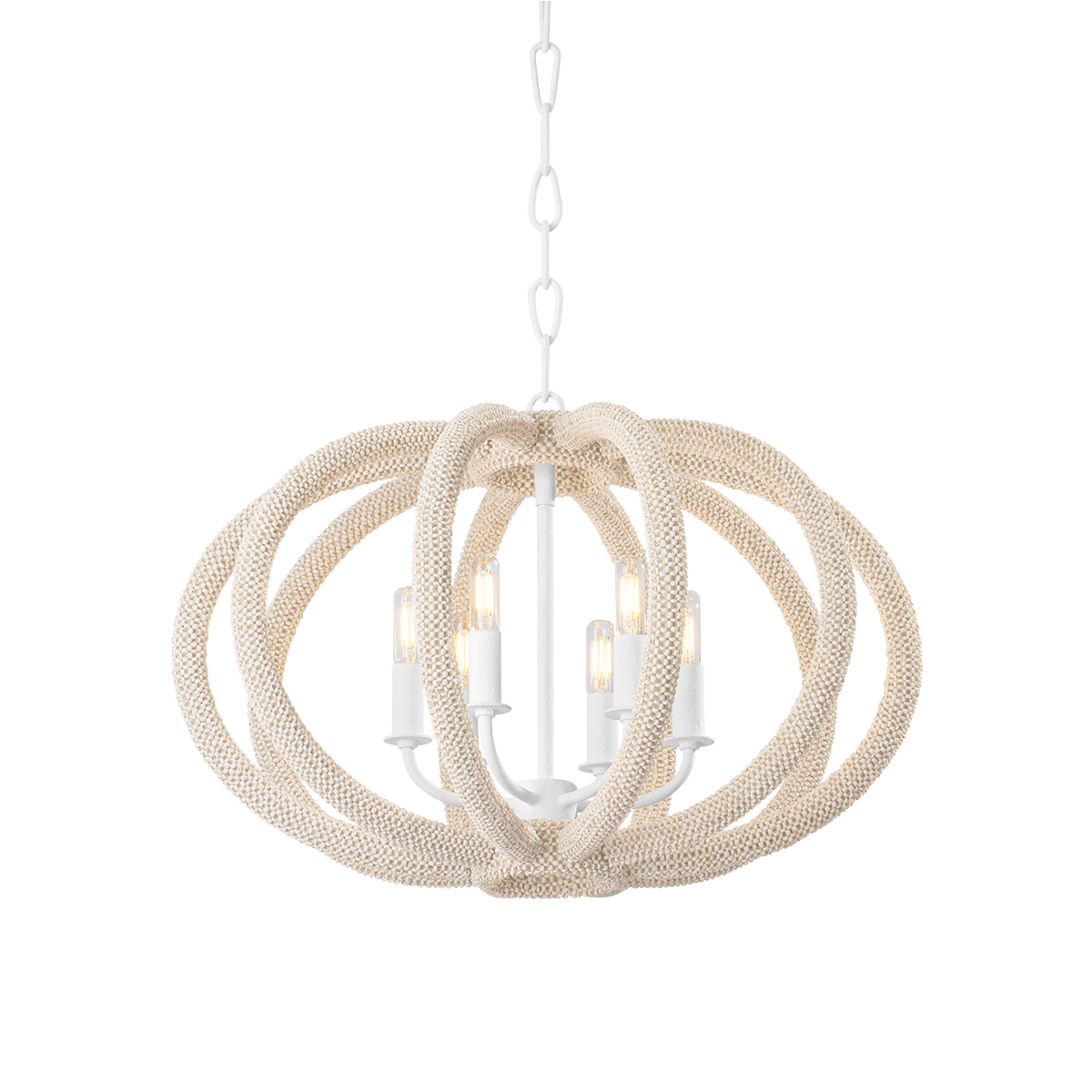 Hudson Valley Lewiston 3-Light Chandelier White Plaster
