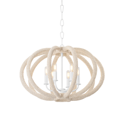 Hudson Valley Lewiston 3-Light Chandelier White Plaster