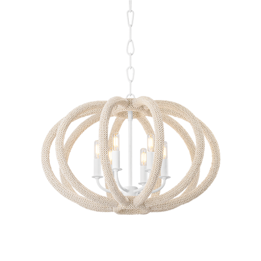 Hudson Valley Lewiston 3-Light Chandelier White Plaster