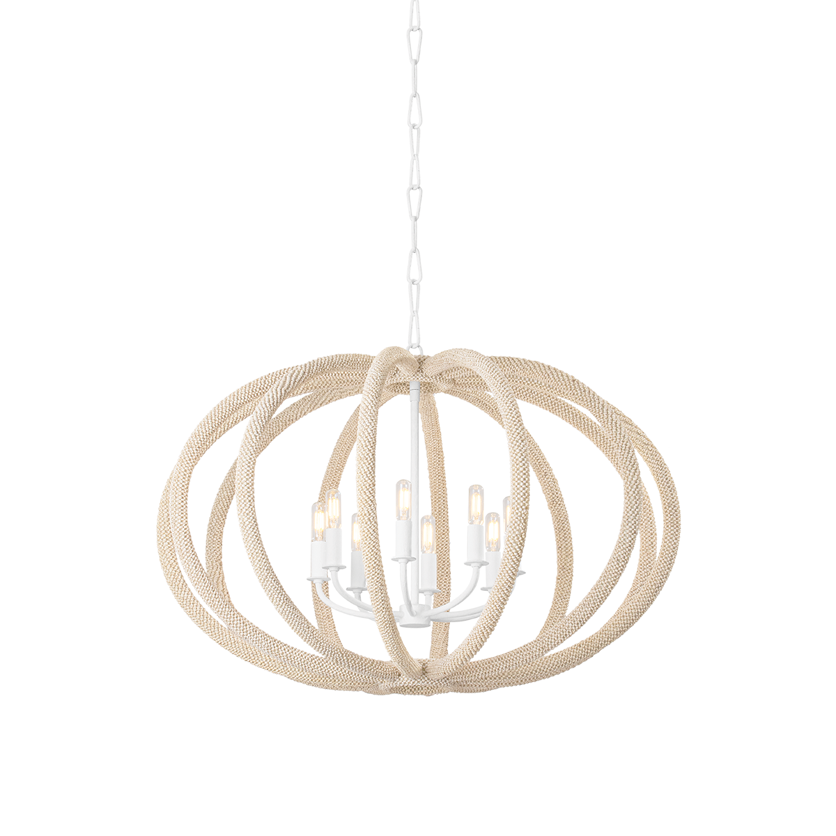 Hudson Valley Lewiston 6-Light Chandelier White Plaster