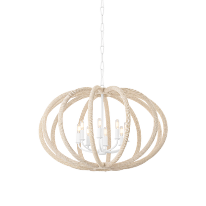 Hudson Valley Lewiston 6-Light Chandelier White Plaster