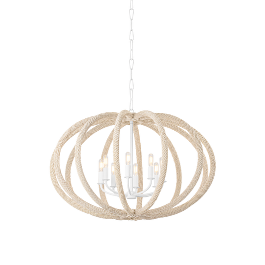 Hudson Valley Lewiston 6-Light Chandelier White Plaster