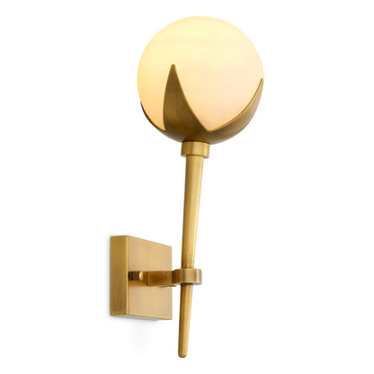 Eichholtz Alesa Single Wall Lamp, Antique Brass, Alabaster (120846UL)