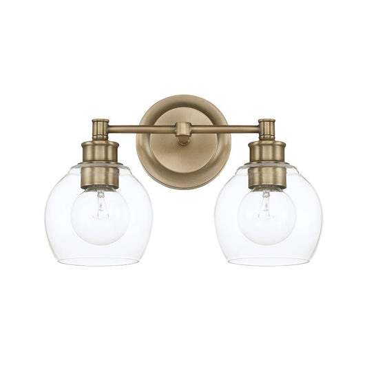 Capital Mid Century Vanity Light Aged Brass