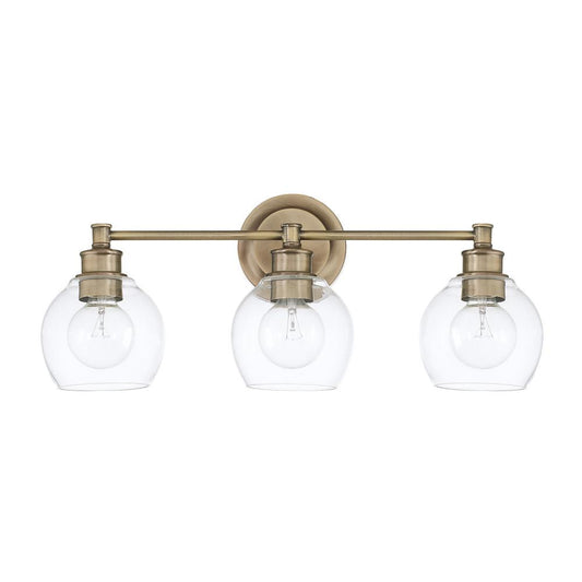 Capital Mid Century Vanity Light Aged Brass