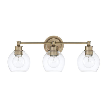 Capital Mid Century Vanity Light Aged Brass