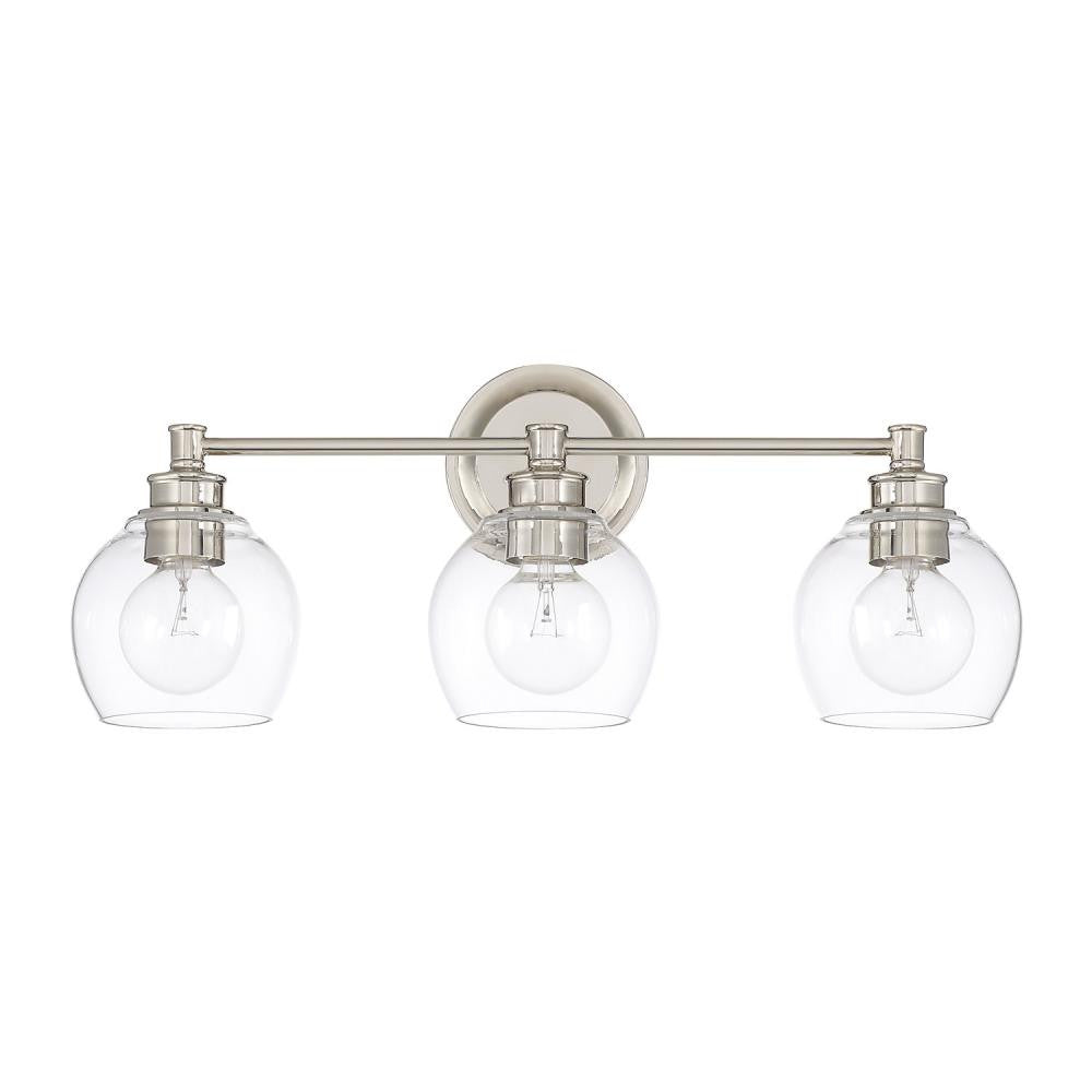 Capital Mid Century Vanity Light Polished Nickel