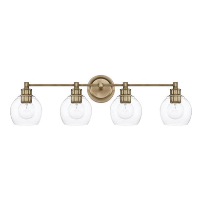 Capital Mid Century Vanity Light Aged Brass