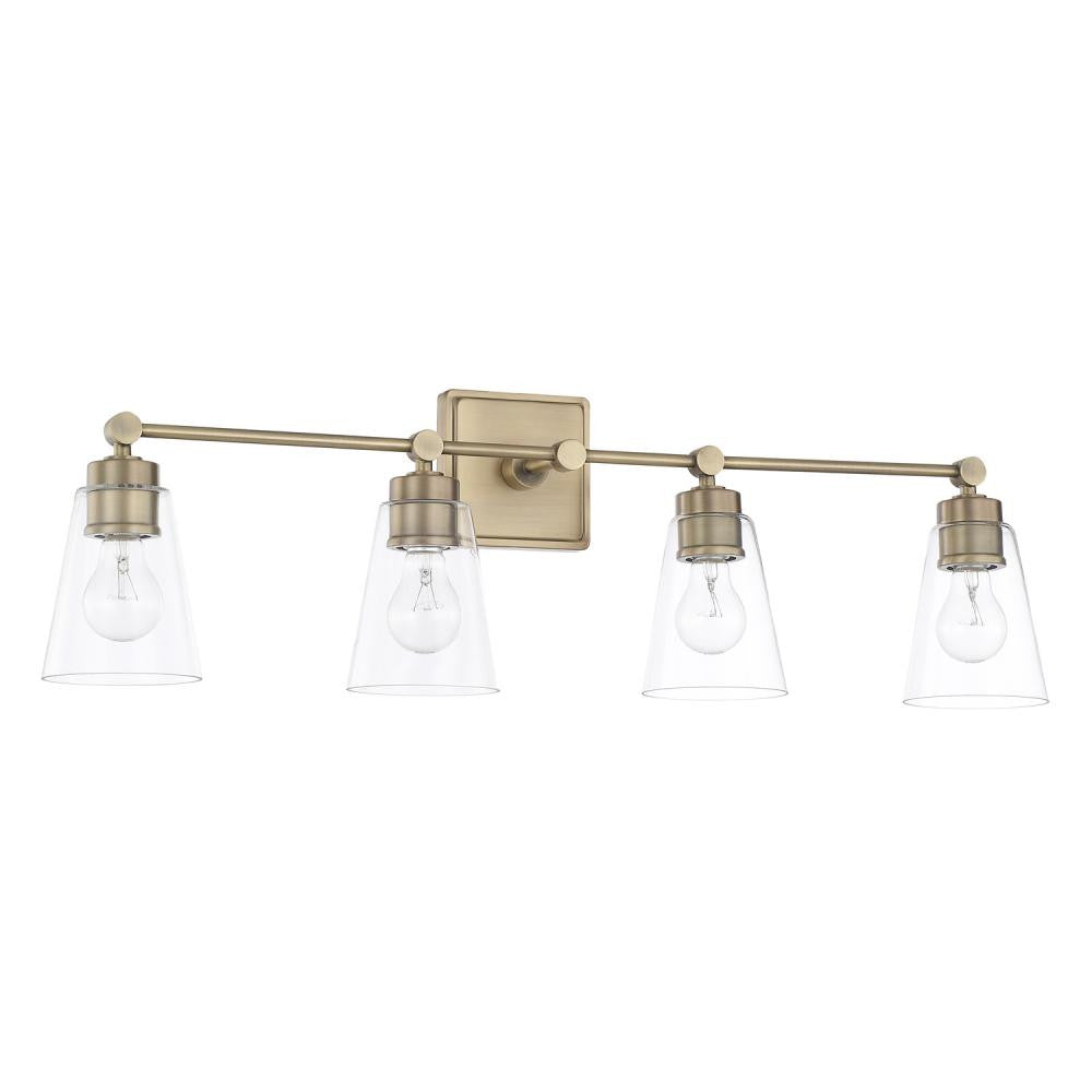 Rory 4-Light Vanity - Aged Brass