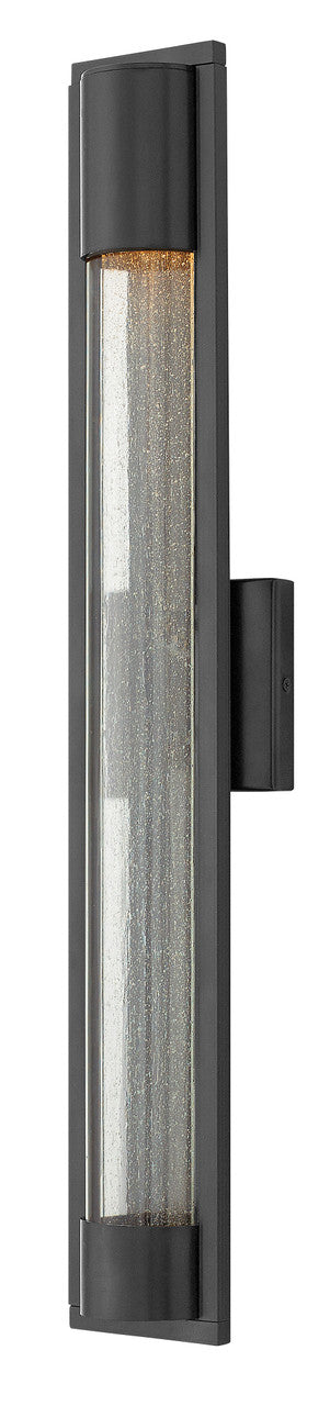 Hinkley Mist Outdoor Wall Lantern Aluminum, Black, Satin Black