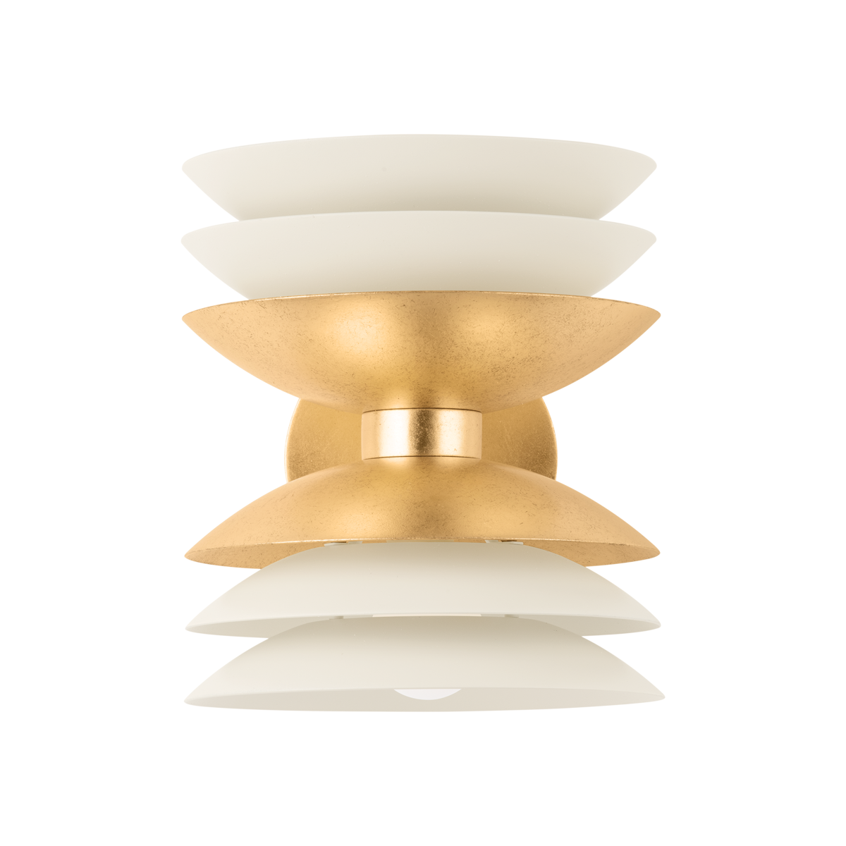 Hudson Valley Oneida 2-Light Wall Sconce Vintage Gold Leaf/Soft Sand
