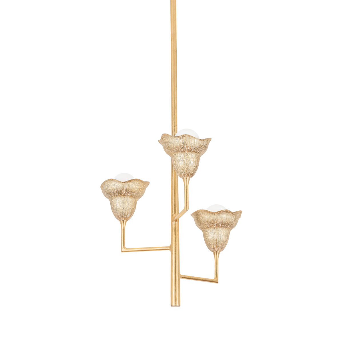 Hudson Valley Alora 3-Light Pendant Vintage Gold Leaf