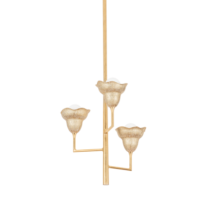 Hudson Valley Alora 3-Light Pendant Vintage Gold Leaf