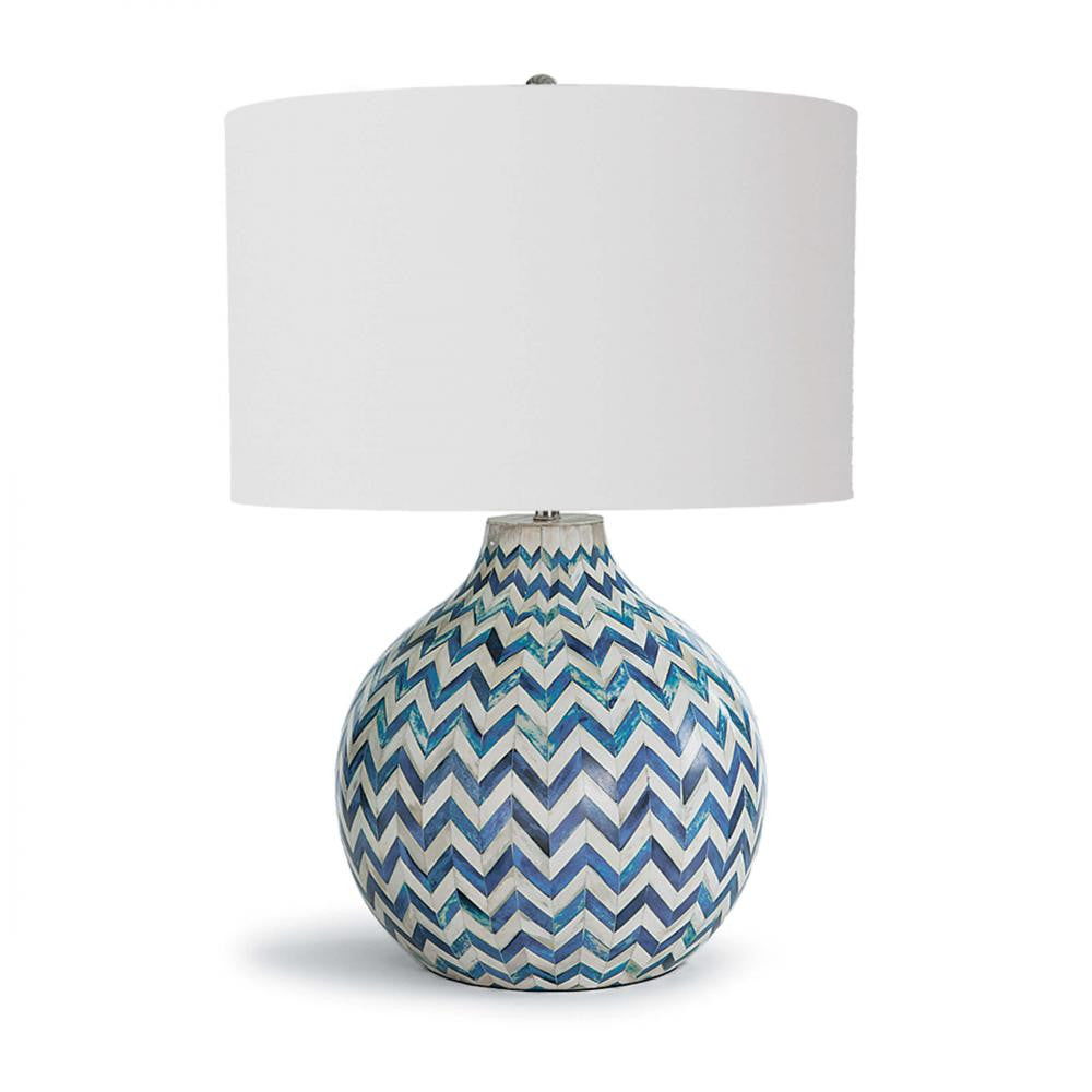 Regina Andrew Chevron Bone Table Lamp Blue, Indigo