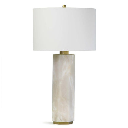 Regina Andrew Gear Alabaster Table Lamp White, Natural Stone