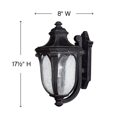 Hinkley Trafalgar Outdoor Wall Mount Lantern Museum Black