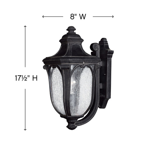 Hinkley Trafalgar Outdoor Wall Mount Lantern Museum Black