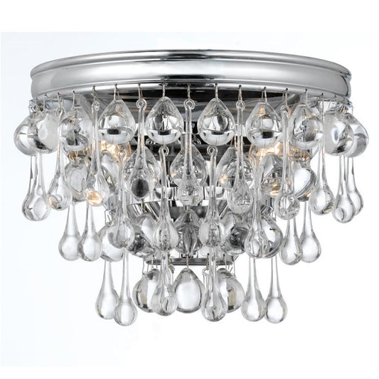 Crystorama Calypso Wall Sconce Polished Chrome