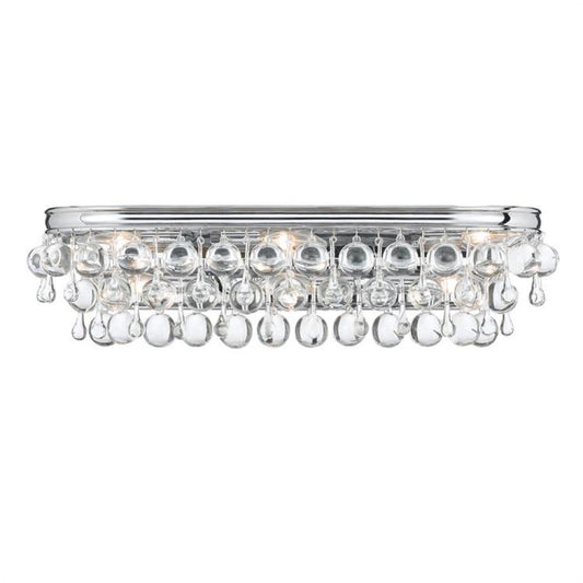Crystorama Calypso 6 Light Bathroom Vanity Polished Chrome