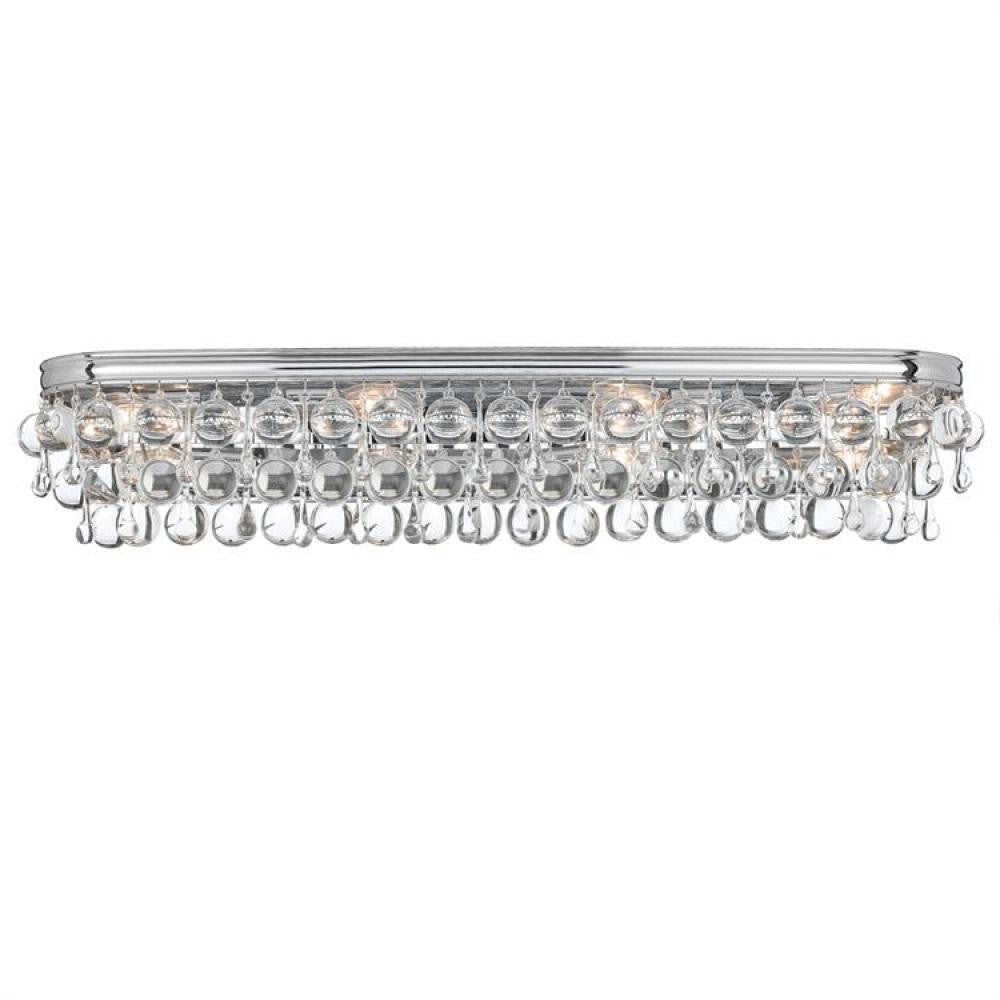 Crystorama Calypso 8 Light Bathroom Vanity Polished Chrome