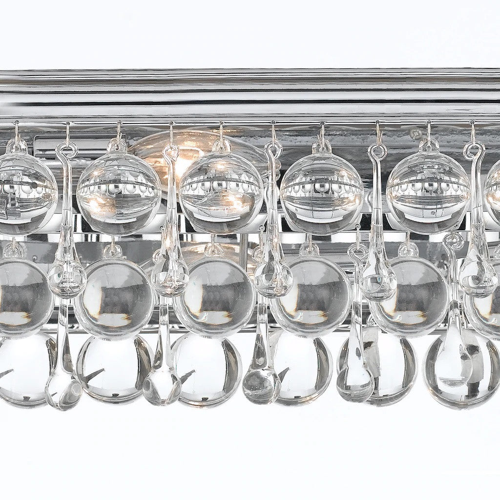 Crystorama Calypso 8 Light Bathroom Vanity Vibrant Gold