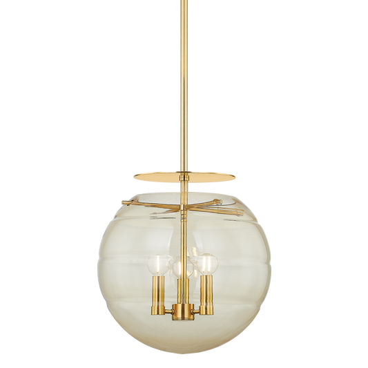 Hudson Valley Gill 3-Light Pendant Aged Brass