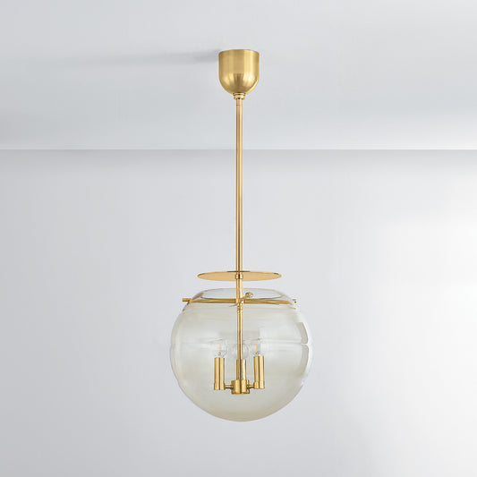 Hudson Valley Gill 3-Light Pendant Aged Brass detail view 1