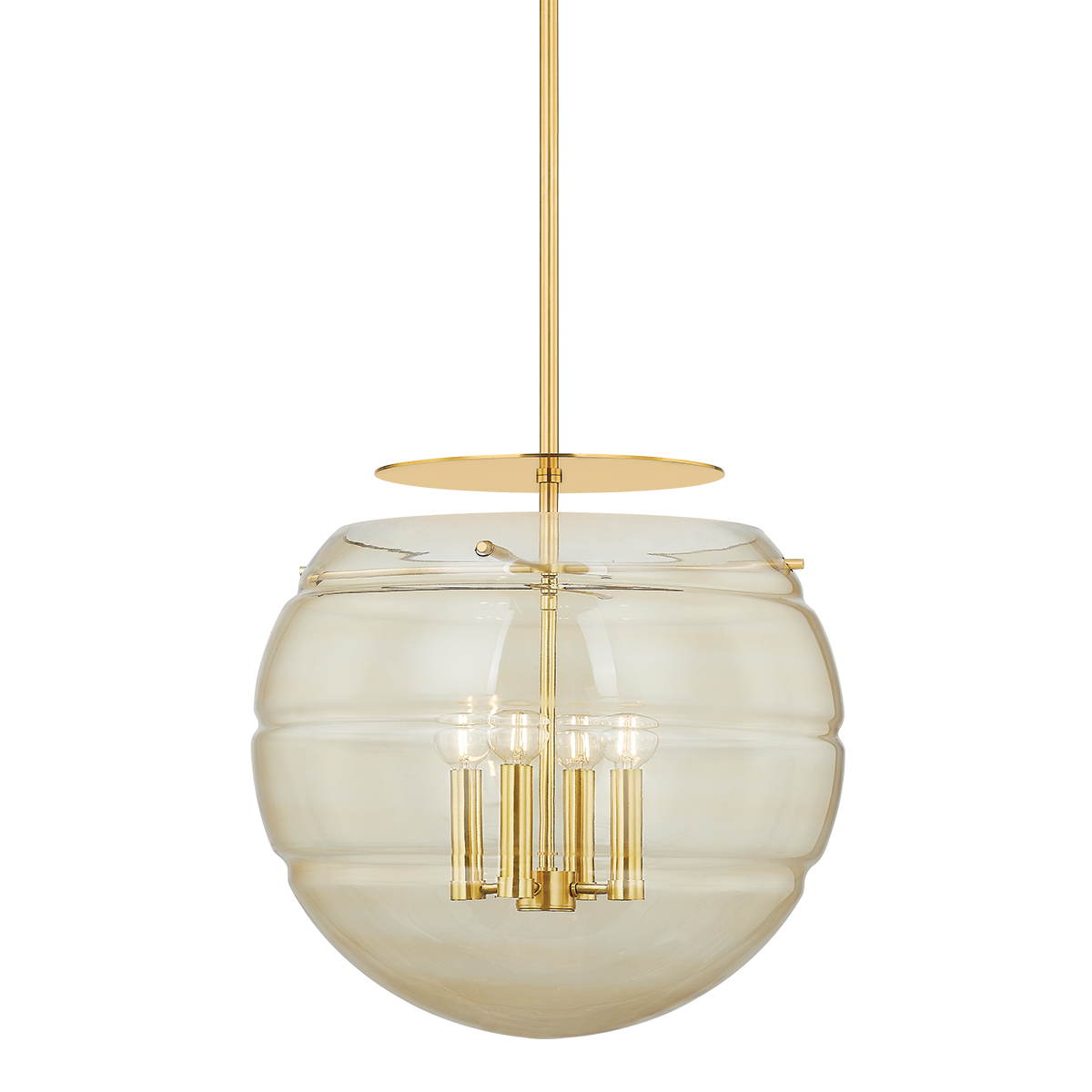Hudson Valley Gill 4-Light Pendant Aged Brass