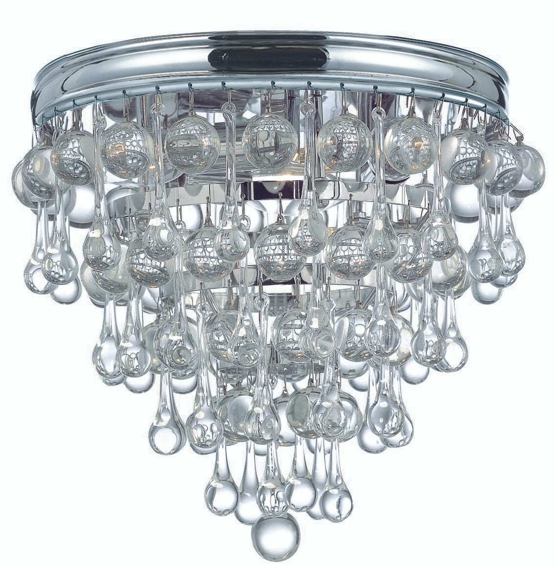 Crystorama Calypso 3 Light Flush Mount Vibrant Bronze